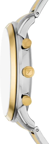 Vista 3 de Fossil Neutra - Reloj cronógrafo de cuarzo de acero inoxidable y cuero para hombre