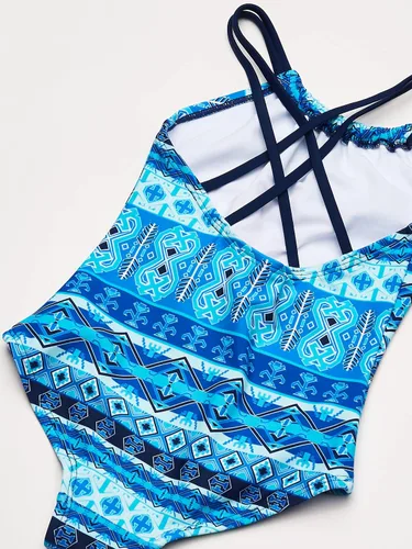 Vista 5 de Traje de baño Jasmine de una pieza para niñas con cuello Halter para ir a la playa o hacer