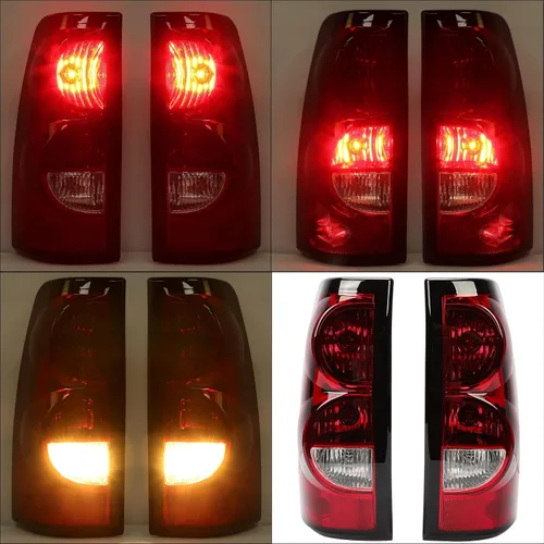 Vista 8 de Conjunto de faros delanteros y luces traseras compatible con 2003-2006 Chevy Silverado 1500 2500 3500, carcasa negra Silverado Classic 07, faro