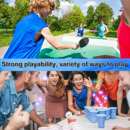 Vista 6 de 20 paquetes de pelotas de ping pong, pelotas de tenis de mesa de 3 estrellas, más de 40 pelotas de pong para competencia y juego recreativo, pelota