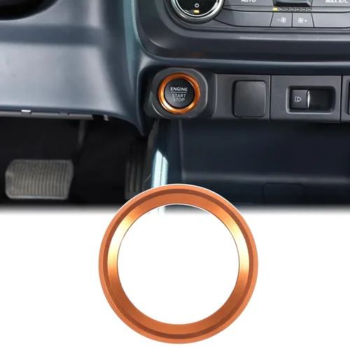 Vista 8 de Aunginsy Cubierta de anillo para decoración de arranque de motor de automóvil compatible con Ford Maverick 2022 2023 2024 de aluminio para botón
