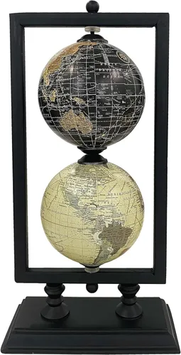 Vista 6 de Rely+ Juego de 2 soportes de metal resistentes de 4 pulgadas (no de plástico). Globos de escritorio giratorios para escritorio geográficos