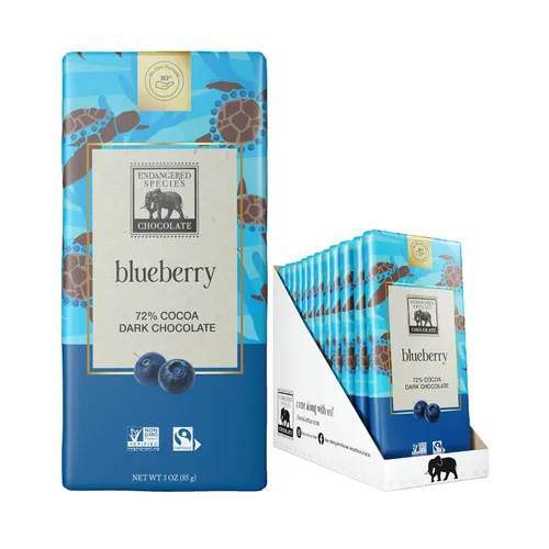 Vista 14 de Barra de Chocolate Especie en Peligro 3oz (Paquete de 12) (Chocolate con Leche Natural al 48% de Cacao con Caramelo)