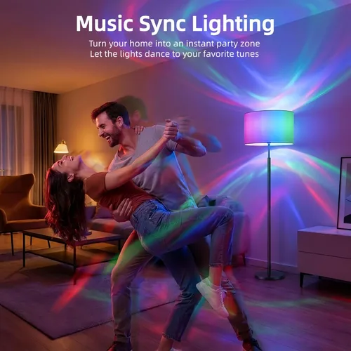 Vista 5 de Bombillas inteligentes con control remoto, bombilla LED multicolor regulable que cambia de color, funciona con Alexa y Google Home, bombilla WiFi