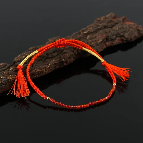 Vista 43 de Thecraftman - Pulsera trenzada de cuentas naturales, cristales energéticos, regalo para ella, pulsera de protección de hilo trenzado de mano
