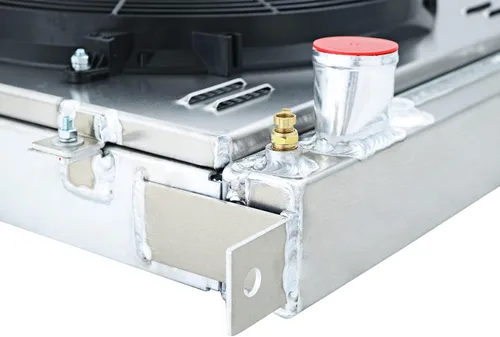 Vista 6 de Ventilador de aluminio de 4 filas para radiador compatible con Ford Coupe Super Deluxe 3.7L 1942-1948