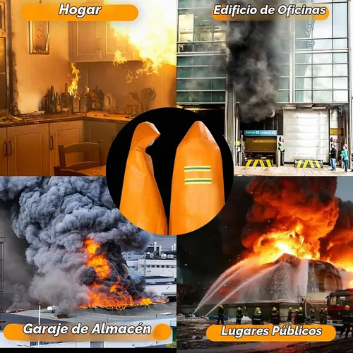 Vista 6 de Capa de escape de incendios, extra grande, de emergencia utilizada como Naranja