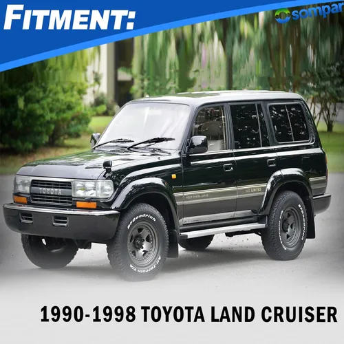 Vista 2 de Osompar Manija exterior izquierda para puerta delantera izquierda cromada compatible con Toyota Land Cruiser 80 Series LC80 FJ80 FZJ80 1990-1998