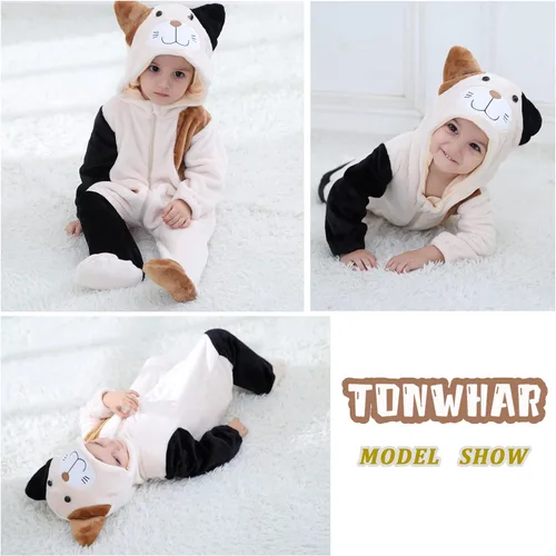 Vista 4 de TONWHAR Disfraz unisex de Halloween de animales para bebé y niño pequeño para otoño e invierno