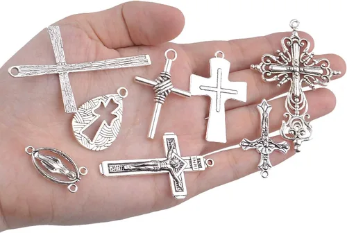 Vista 6 de Aylifu Mixed Jesus Christ Cross Crucifix Dangle Pendant