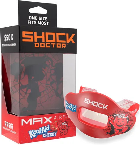 Vista 17 de Shock Doctor Kool Aid Protector Bucal para Labios - Máximo Flujo de Aire, Protección Completa de la Boca Compatible con Brackets, Protector