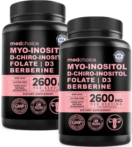 Vista 10 de Suplemento complejo de inositol 14 en 1 para mujeres, inositol mio y D-Chiro 40:1 con folato, vitamina D3, zinc, magnesio y botánicos para apoyo