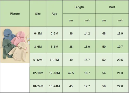 Vista 7 de Ropa de otoño para bebé, niño, niña, sudadera con capucha, mameluco liso de manga larga, ropa de invierno