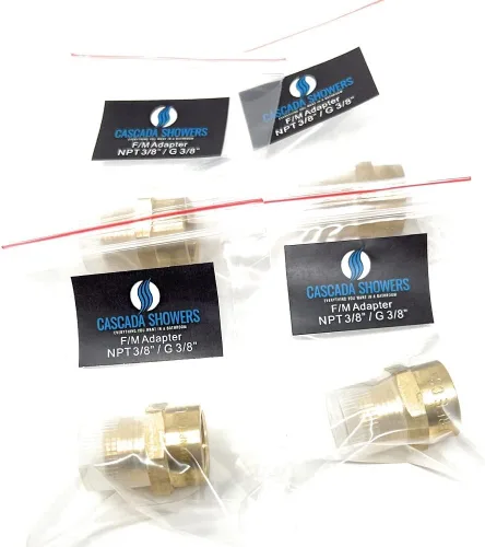 Vista 24 de Adaptador de latón sin plomo Cascada, rosca G británica BSPP macho a NPT hembra (1" x 1" (1 pieza))