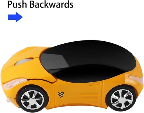 Vista 4 de Usbkingdom - Ratón inalámbrico 2,4 GHz, 3D, deportivo, con forma de coche, óptico ergonómico con receptor USB para PC, portátil, computadora