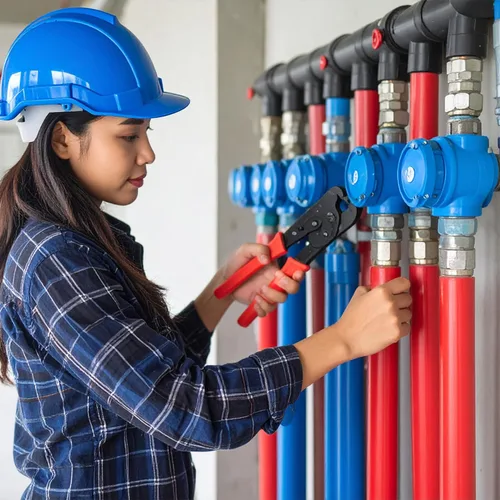 Vista 7 de SUPPLYGIANT Barra de tubo PEX-B de 1/2" x 4 pies, paquete de tubos Pex rojos y azules para tubería de agua potable, plomería de agua caliente