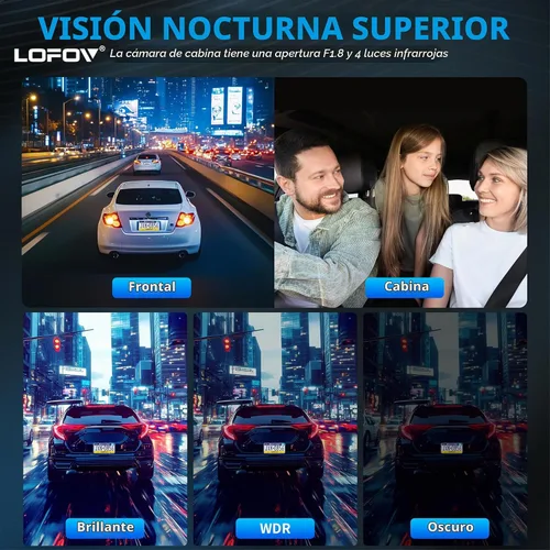 Vista 4 de 360° 4 canales Dash Cam delantera y trasera