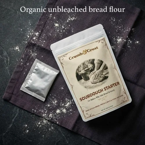 Vista 4 de Crumb & Crust - Cultivo básico de masa madre de primera calidad, iniciador de masa madre deshidratada con cultivos activos para hornear pan