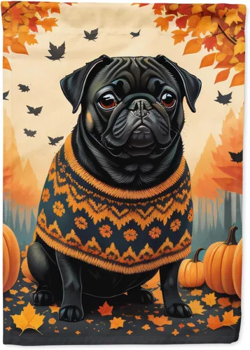 Vista 46 de Caroline's Treasures DAC1001GF Affenpinscher - Bandera decorativa para jardín de otoño, decoración para patio exterior, patio, parterres