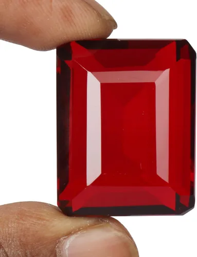 Vista 2 de GEMHUB Esmeralda Corte Rojo Sangre Topacio Transparente Hidrotermal Brasileño 73.50 ct Piedra, Gema, topacio