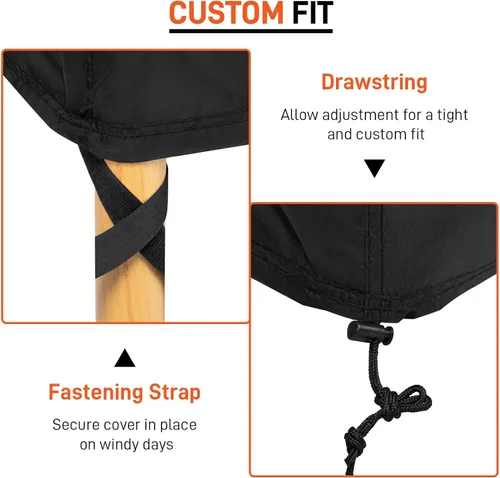 Vista 6 de Arcedo Funda para Silla de Descanso de Exterior Paquete de 2, Funda Impermeable para Muebles de Patio para Piscina y Playa Exterior, Protección