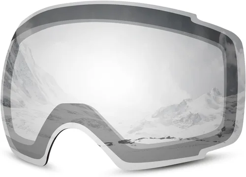 Vista 7 de Odoland Magnetic Interchangeable Anti-Fog Ski Goggles with 2 Lens Large Spherical Frameless Snow Snowboard Goggles for Men Women