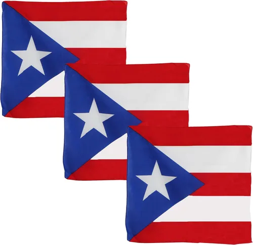Vista 8 de Motique Accessories Juego de 3 bandanas grandes de algodón - Banderas del Caribe