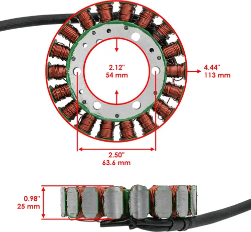 Vista 2 de Caltric Estator compatible con Arctic Cat Prowler Hdx 700 4X4 Xt 2013 2014 2015 2016