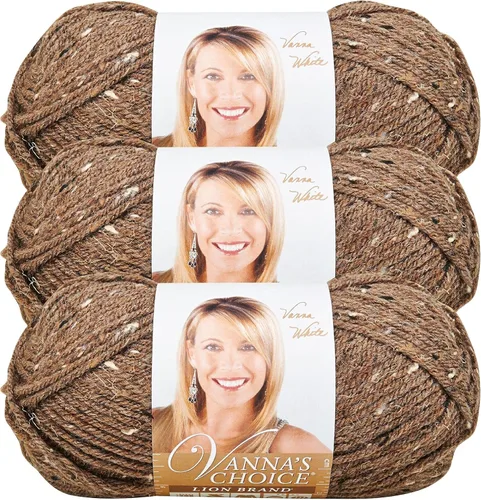 Vista 26 de Lion Brand Yarn (1 madeja) Hilo Vanna's Choice, mármol gris