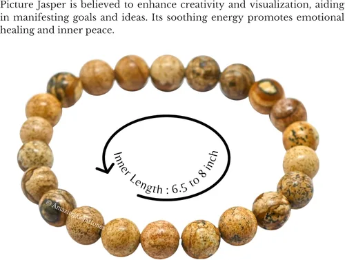 Vista 903 de Amazing Gemstone Pulsera de cristal para mujeres y hombres, pulsera de cristal curativo de protección, pulsera elástica con cuentas de piedras