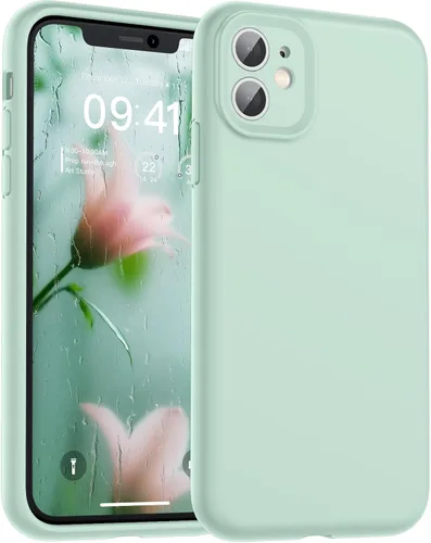Vista 172 de SUPFINE - Funda diseñada para iPhone 12, silicona líquida premium con [forro de microfibra suave antiarañazos][protección de cámara mejorada], funda