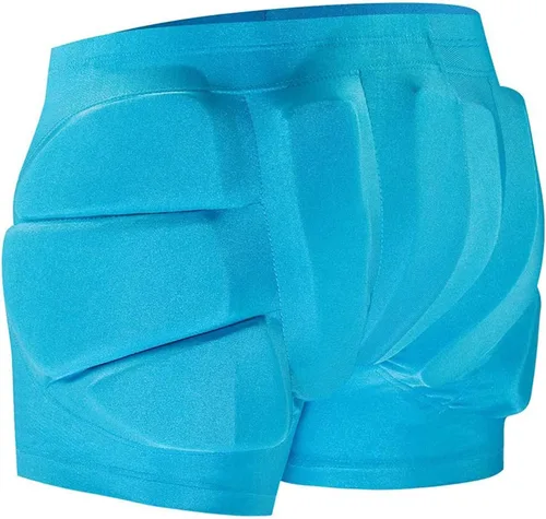 Vista 6 de Pantalones cortos con almohadilla para el trasero para patinaje, snowboard, esquí, hockey, pantalones cortos acolchados con protección