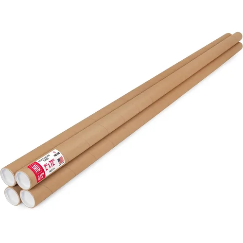 Vista 19 de Tubo de cartón reforzado de 2 x 18 pulgadas, paquete de 4 tubos con 8 tapas, seguro aprobado por USPS, ideal para envío y almacenamiento