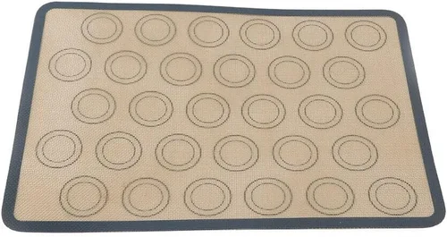 Vista 4 de Tapete de silicona reutilizable para hornear galletas, antiadherente, resistente al calor, forro de silicona para moldes para hornear y enrollar