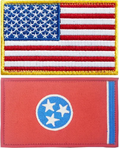 Vista 12 de stidsds Paquete de 2 parches bordados con la bandera de Estados Unidos de Alabama Alabama, bandera de Estados Unidos, bandera de Estados Unidos