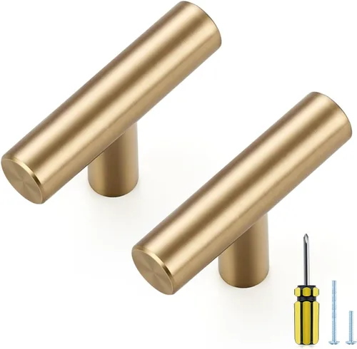 Vista 48 de Ravinte Brushed Nickel Cabinet Handles,Round T Pulls,10 Inch,30 Pack Níquel cepillado