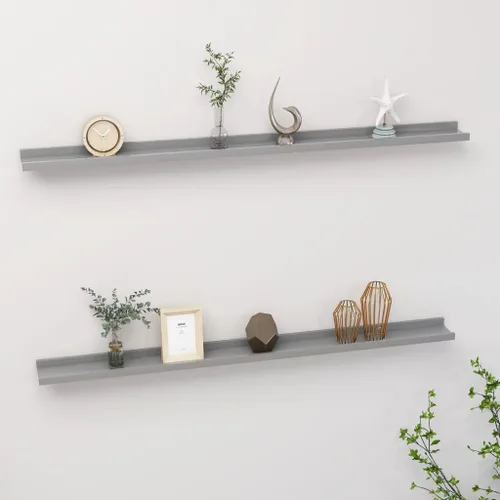 Vista 45 de Estantes de oficina, estantes de baño, estantes de almacenamiento, 4 piezas, color negro, 15.7 x 3.5 x 1.2 pulgadas, adecuados para decoración