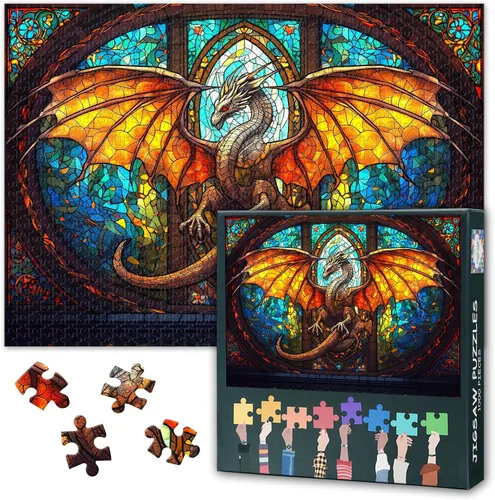 Vista 7 de Rompecabezas para adultos – Azulejo de cerámica de estilo mexicano multicolor, brillante y colorido, 28 x 20 pulgadas, detalles intrincados