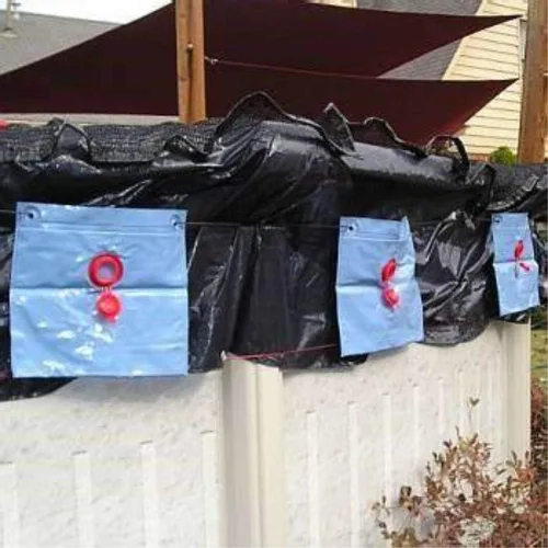 Vista 3 de Clips y bolsas para cubierta de invierno para piscina, clips de protección contra viento de 5 pulgadas que fijan la cubierta de invierno al riel