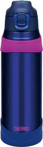 Vista 2 de Termo aislamiento al vacío botella deportiva 1L azul marino rosa FHQ-1000 NV-P