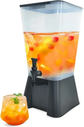 Vista 9 de Hakka - Dispensador de bebidas de 3 galones, dispensador de agua de bebidas de jugo comercial para fiestas, tanque de 11 litros con espita