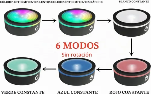 Vista 3 de Base de luz LED antideslizante redonda soporte de exhibición en una variedad de colores, adecuado para obras de arte esféricas de cristal