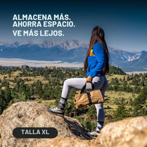 Vista 4 de Bolsa enrollable de herramientas oficial Voyager – Bolsa enrollable de 5 bolsillos fácil de transportar – Lona duradera de 20 onzas, cremalleras YKK