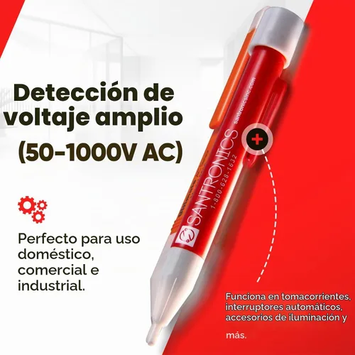 Vista 4 de 3115 sensor de voltaje de CA - Detector de voltaje compacto sin contacto, 50-1000VAC, CAT IV, fabricado en EE. UU., herramientas para electricistas