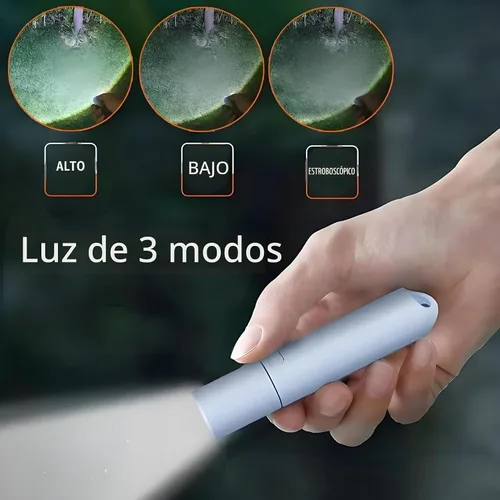 Vista 5 de Paquete de 5 mini linternas LED pequeñas, luces de flash recargables USB C, linternas ultraligeras con zoom para el hogar, emergencia, camping