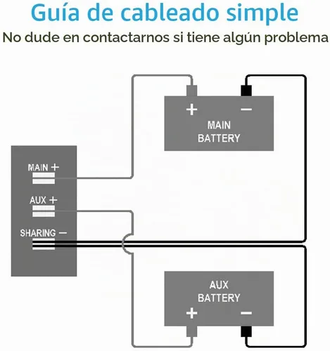 Vista 6 de MICTUNING MIC-DV-077 Voltímetro digital de panel LED, monitor de voltaje estilo interruptor basculante, azul para 2 baterías, para coche, camioneta