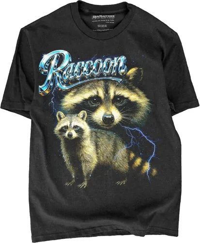 Vista 20 de Camiseta de Heavy Metal de los 80s con Animal en Negro - 100% Algodón - para Hombre y Mujer