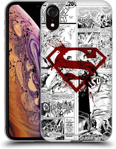 Vista 18 de Head Case Designs Funda de gel con licencia oficial de Superman DC Comics Collage Comicbook Art [protección de grado militar] compatible con Apple