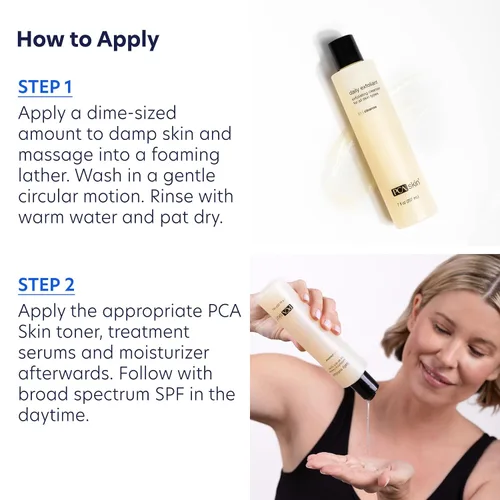 Vista 6 de PCA SKIN Limpiador exfoliante facial diario, lavado facial hidratante, limpia suavemente la suciedad, los desechos y otras impurezas de la piel