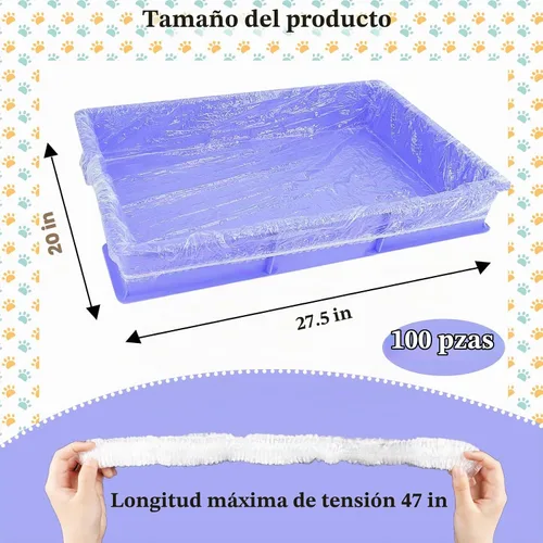 Vista 2 de BNOSDM - Forro desechable para jaula de conejo, 100 unidades, 28 x 20